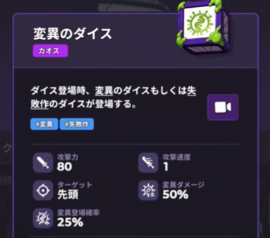 変異のダイス